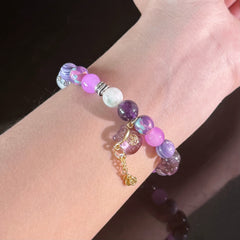 Pisces Crystal Bracelet – Amethyst & Purple Agate Healing Bracelet