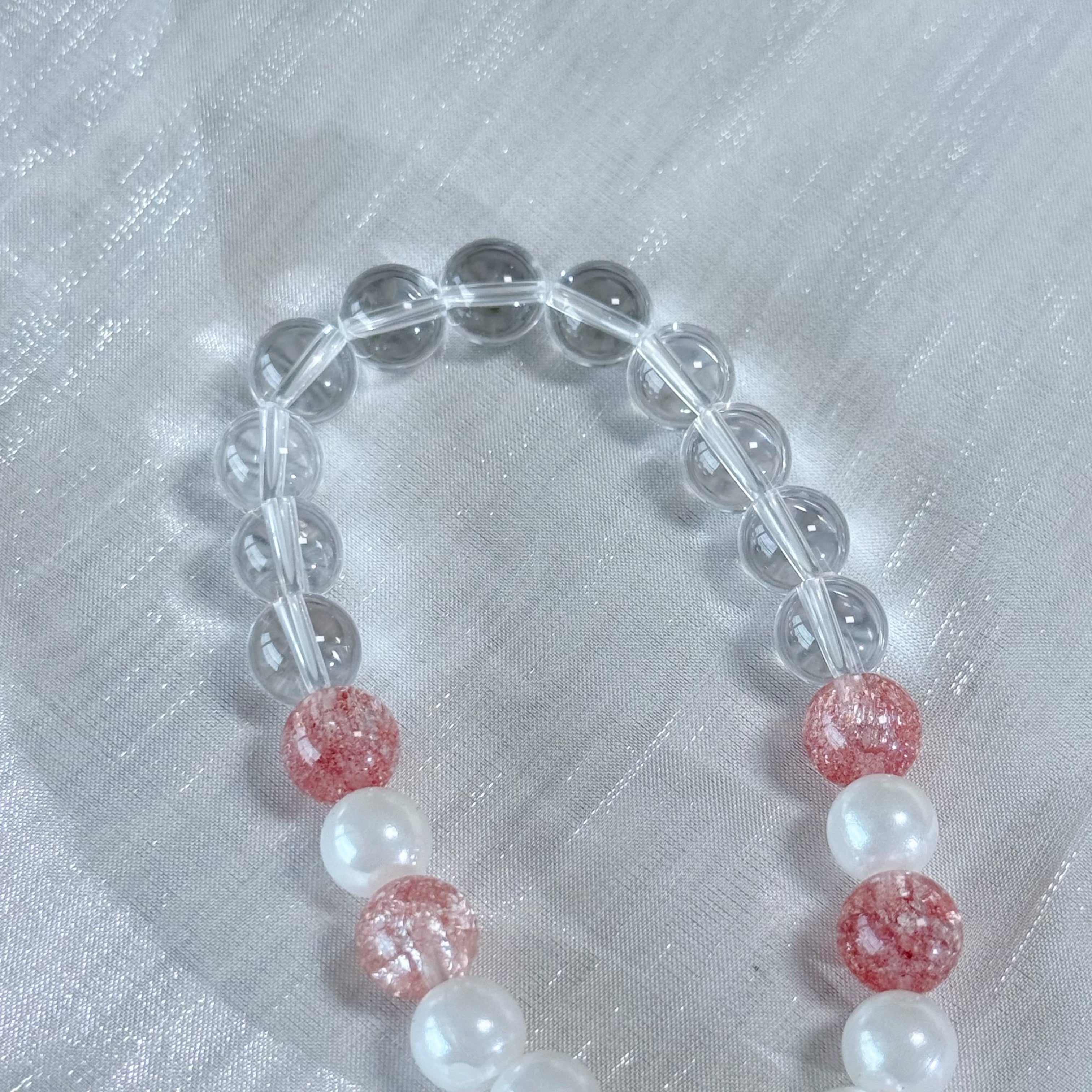 Moonlight Pearls and Strawberry Quartz—Crafting a Gentle Universe on the Wrist.