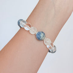 Blue Kyanite & Clear Quartz Bracelet