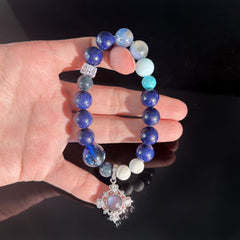 Aquarius Crystal Bracelet – Lapis Lazuli & Turquoise Zodiac Healing Bracelet