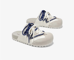 Beautiful Cross Tied Leather Slippers