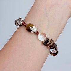 Clear Quartz & Tiger’s Eye Protection Bracelet