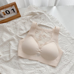 Seamless Deep V Hollow Vest Bra