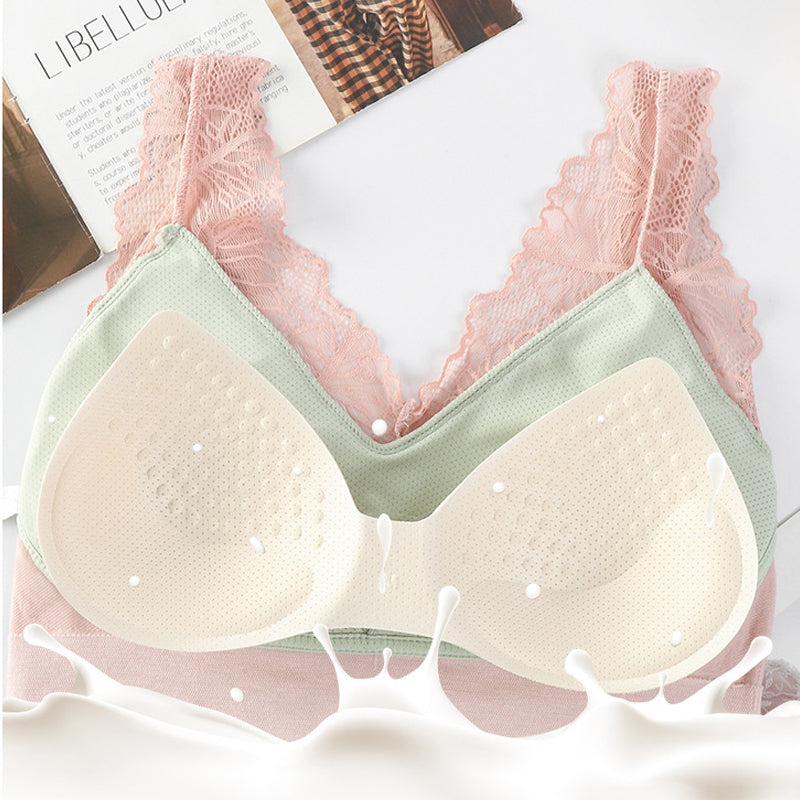 lace beautiful back cotton gauze breathable bandeau