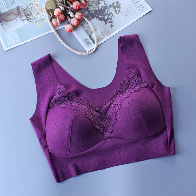 Thin Wireless Side Push Up Large Size Bra