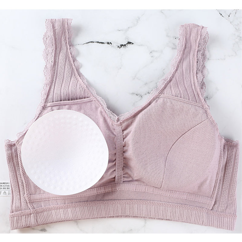 Pure Cotton Buckleless Breathable Sports Bra
