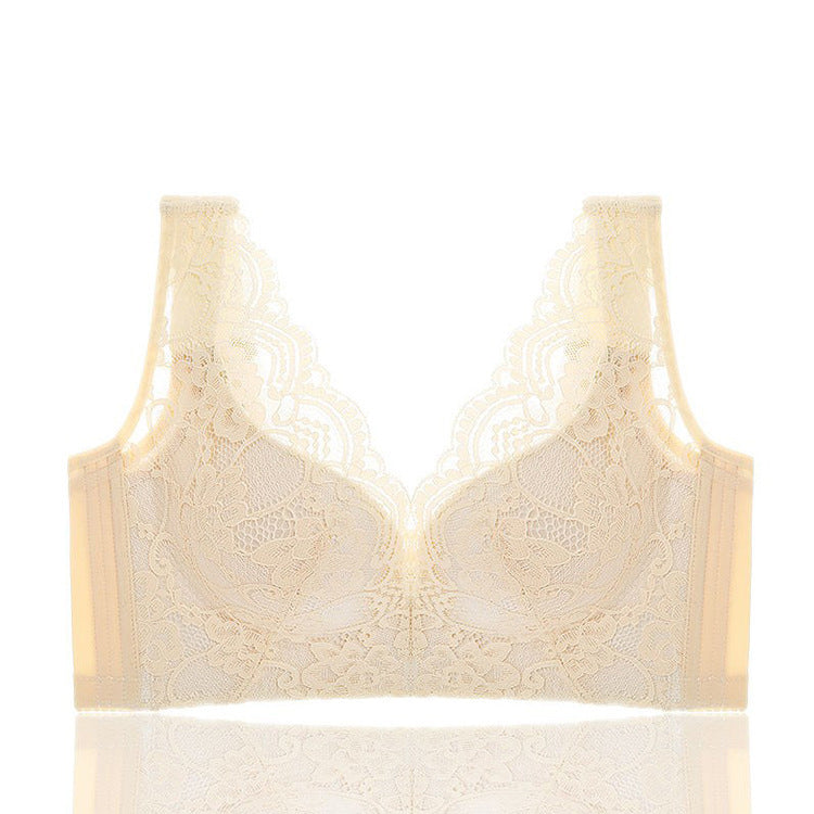 Back Buckle Wireless Side Breast Drawing Bra