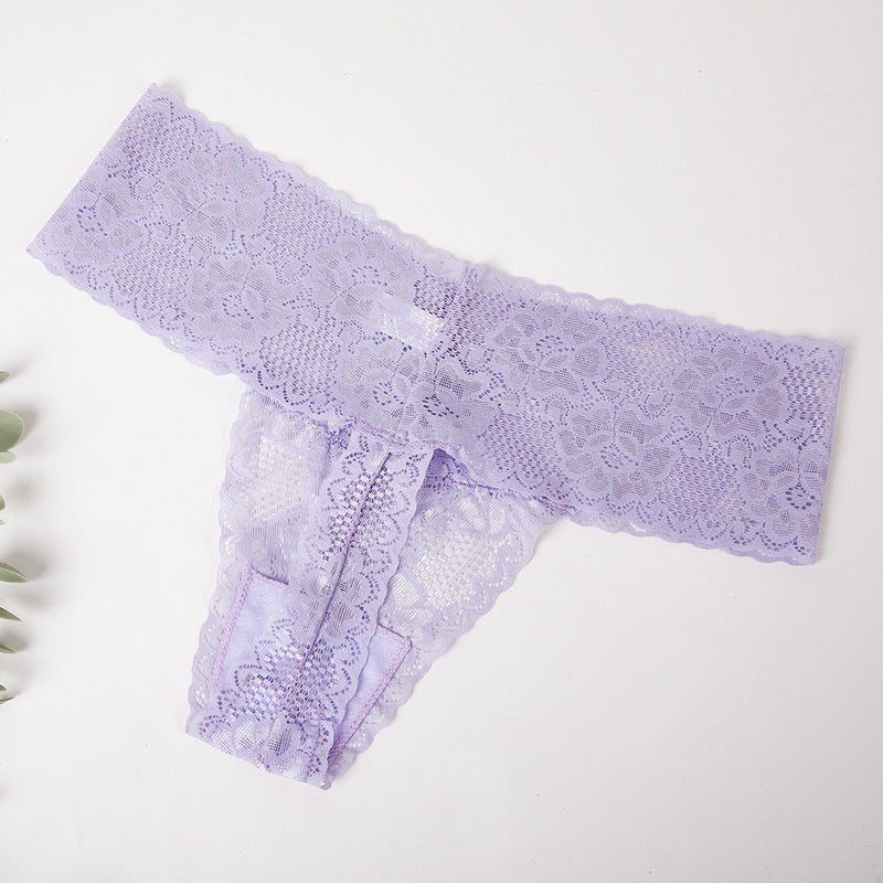 Seamless Lace See-through Underwear Thong