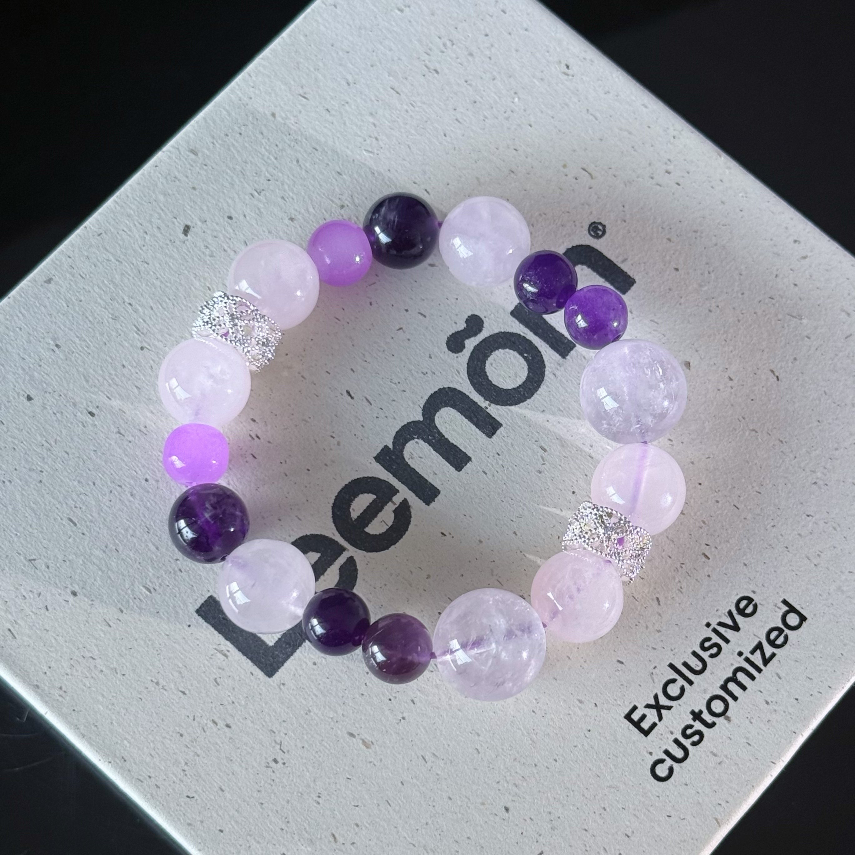 Spiritual Love & Intuition Zodiac Crystal Bracelet for Pisces & Aquarius