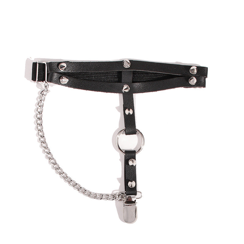 Punk Chain Rivets Decorative Fashion Dark Garter Y2g Young Socks Buckle