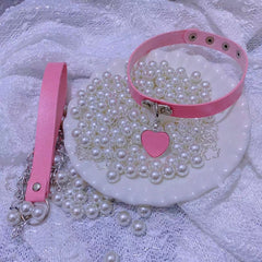 Love Chain Collar with Hand Holding Rope Chain