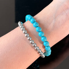 Sagittarius Zodiac Bracelet Set – Turquoise & Hematite Beaded Bracelets