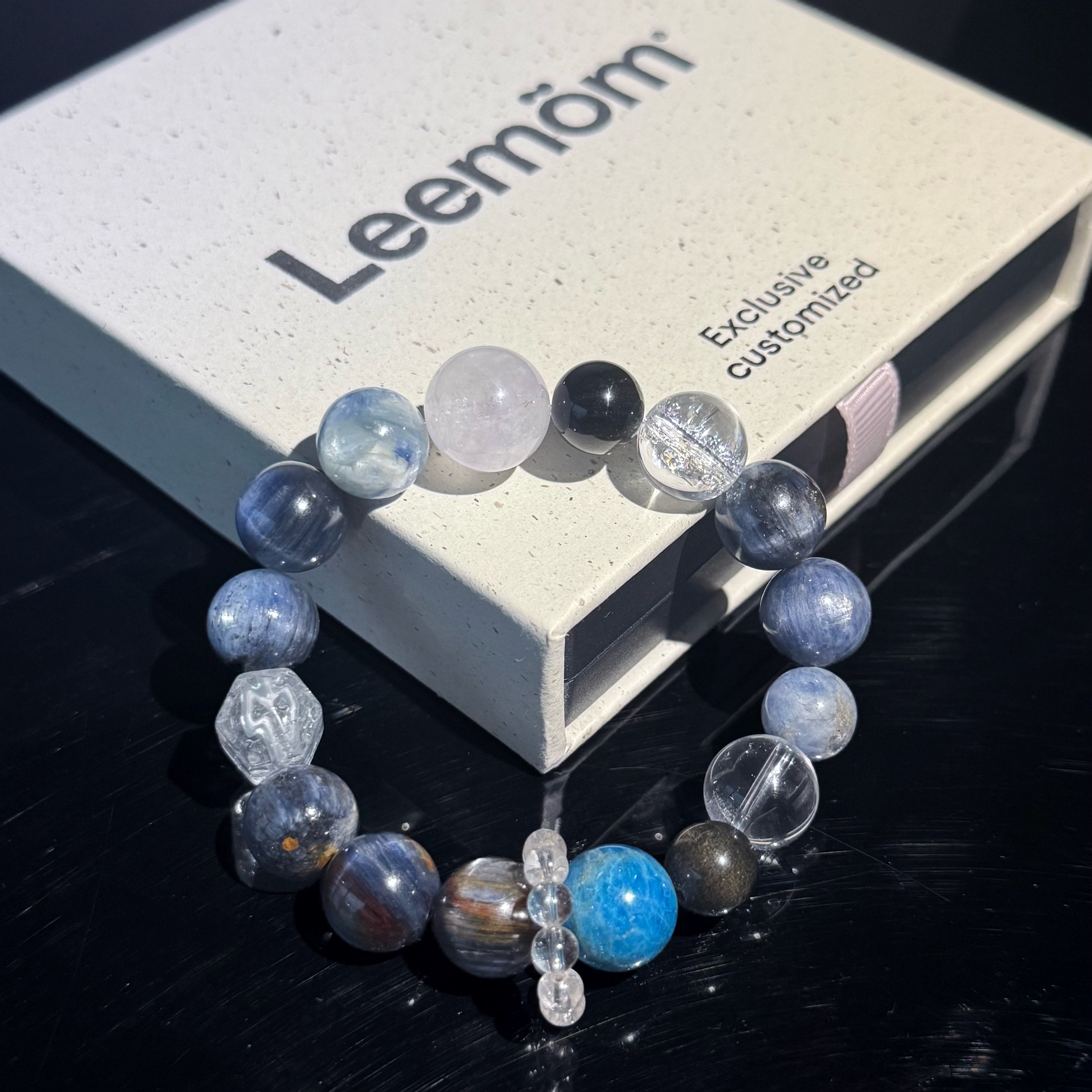 Aquarius Crystal Bracelet – Blue Apatite & Clear Quartz Healing Bracelet