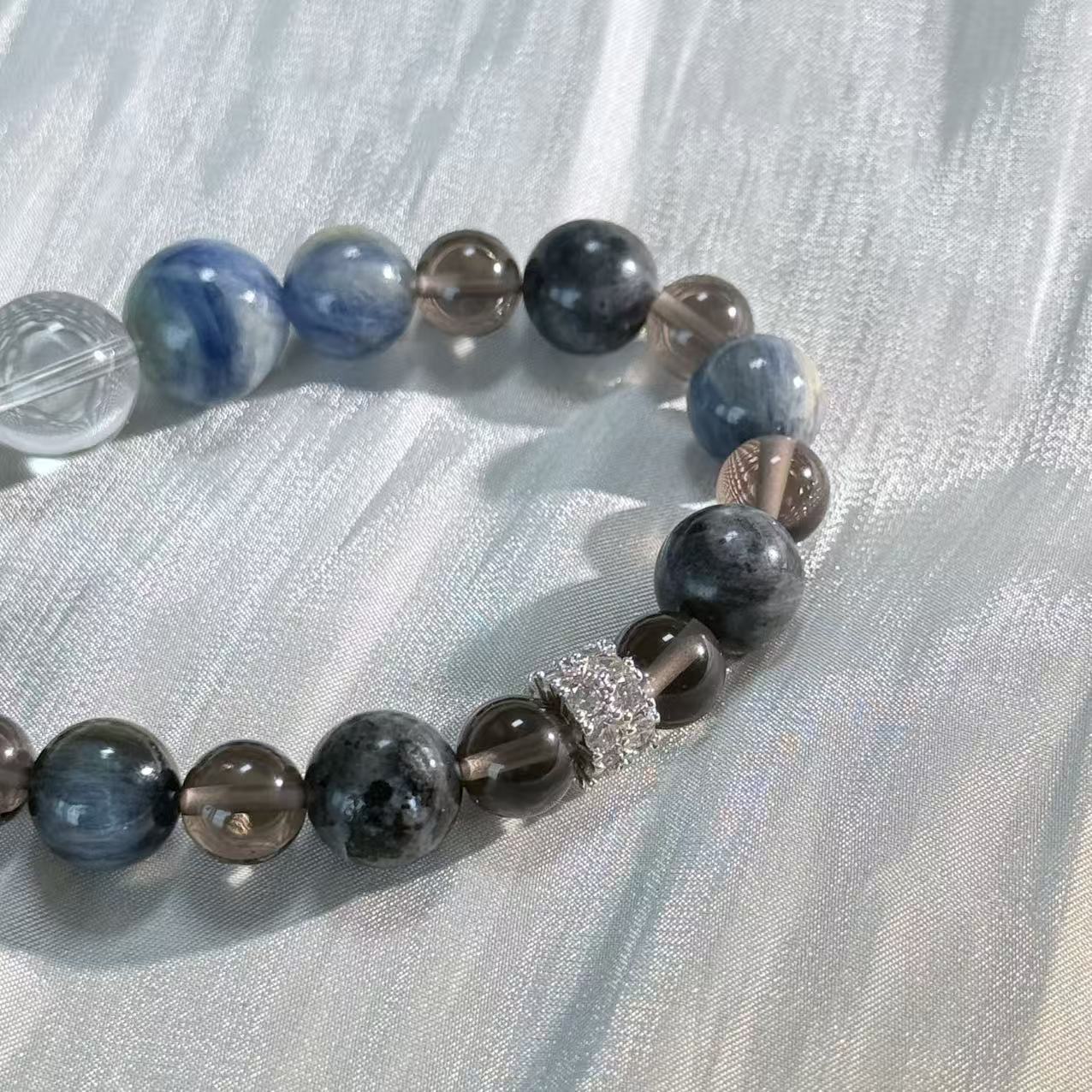Misty Deep Sea Crystal Bracelet | Ocean Twilight Calm Jewelry