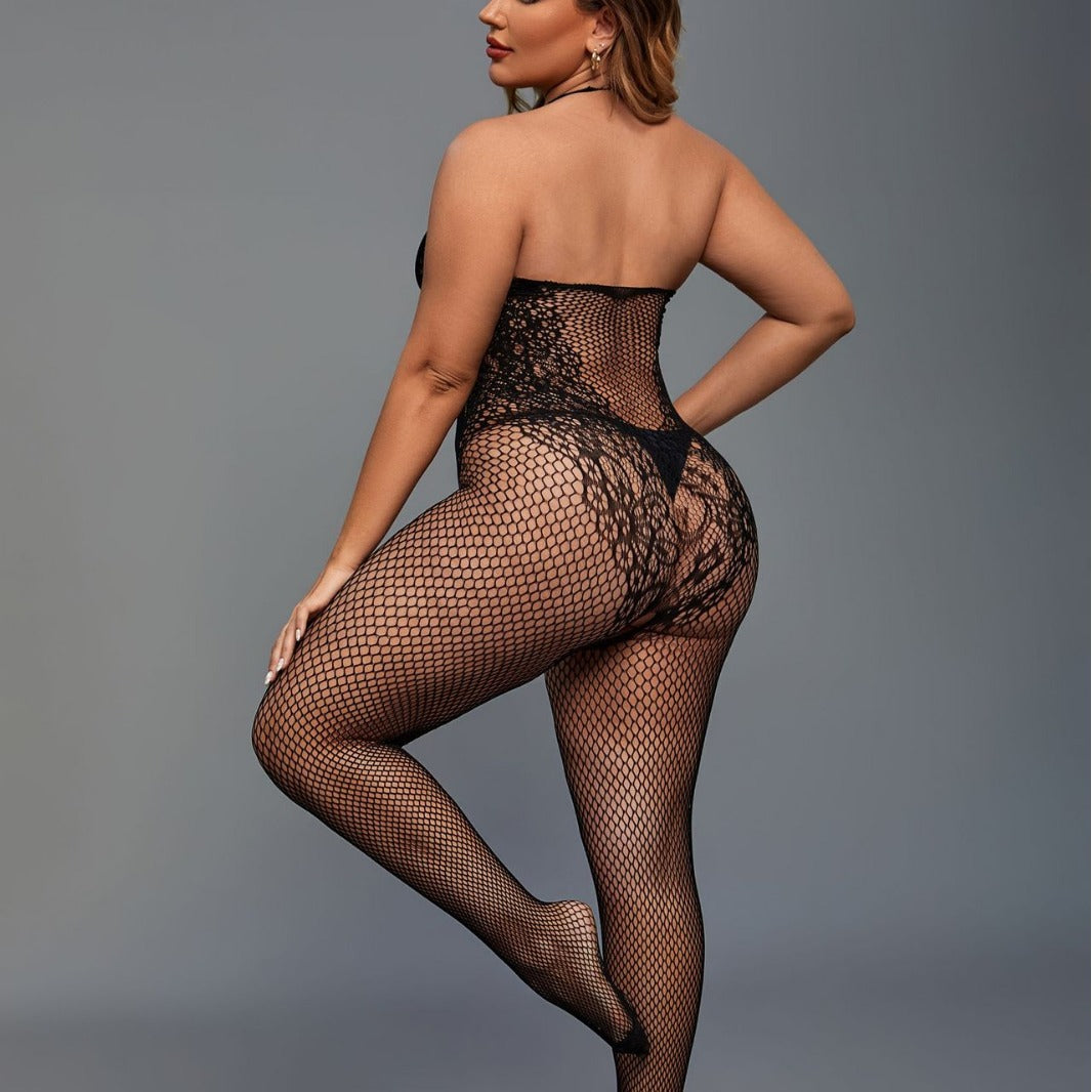 Open Crotch Free off Siamese Underwear Sheer Cutout Fishnet Clothes