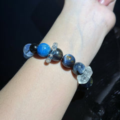 Aquarius Crystal Bracelet – Blue Apatite & Clear Quartz Healing Bracelet