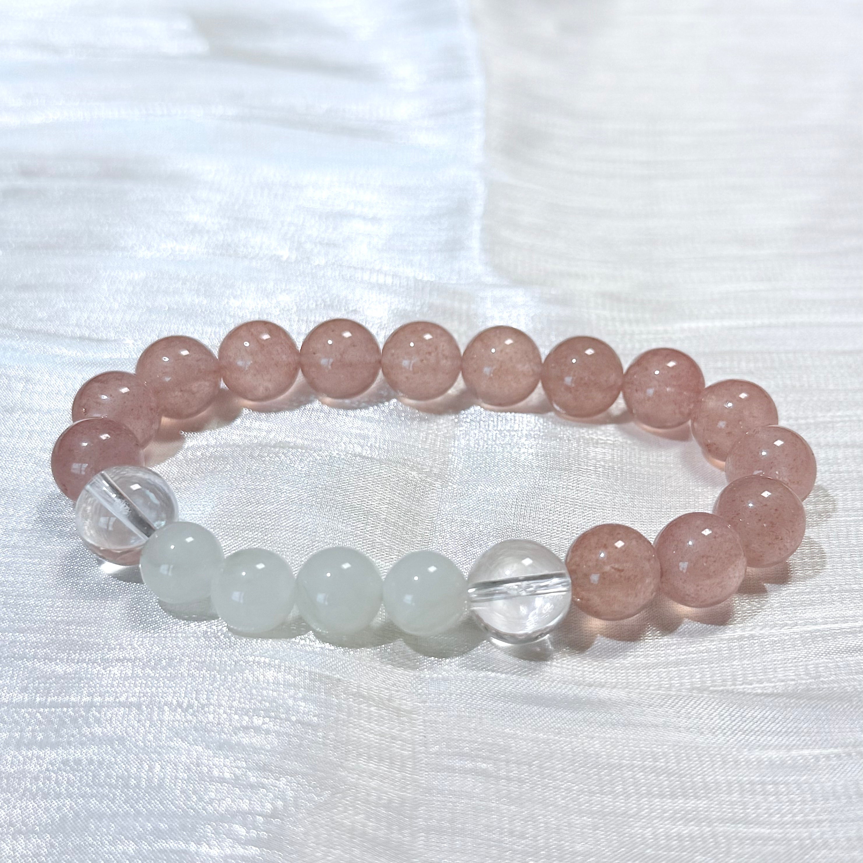 Strawberry Quartz & Aventurine Bracelet