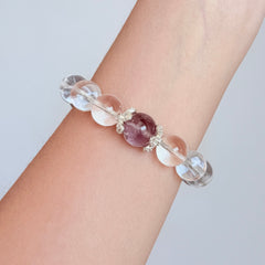 Lavender Amethyst and Clear Quartz Bracelet