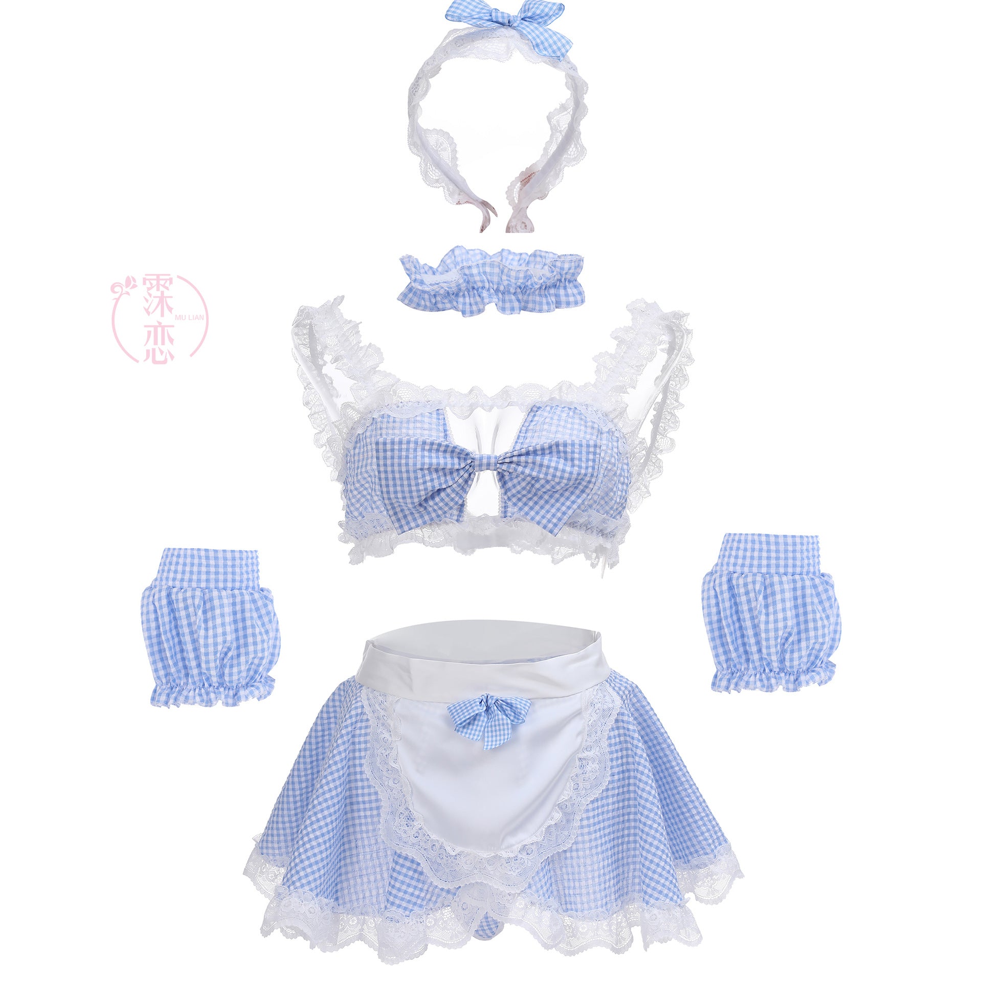 Cute Lace Hollow Maid Bra Set
