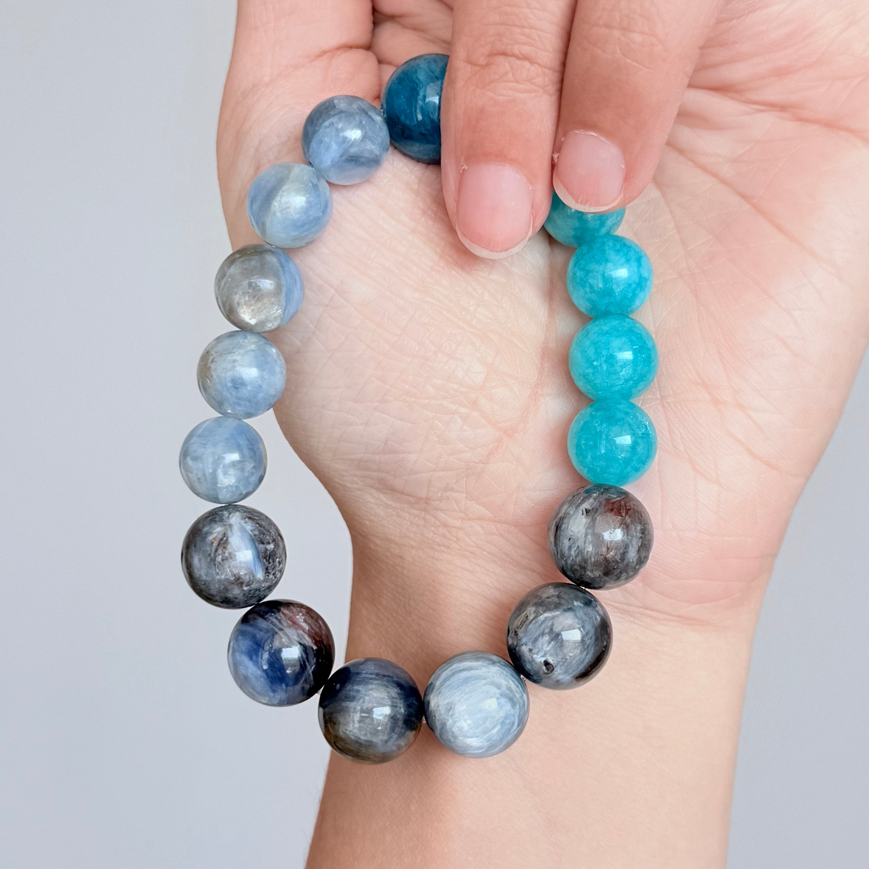 Blue Apatite & Sodalite Crystal Bracelet