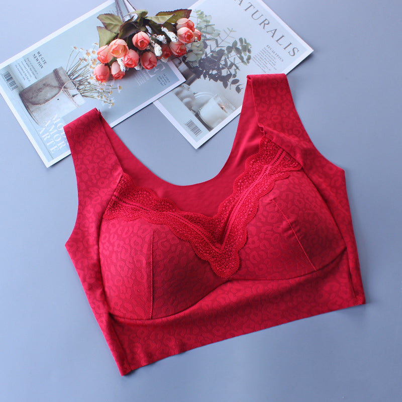 Thin Wireless Side Push Up Large Size Bra