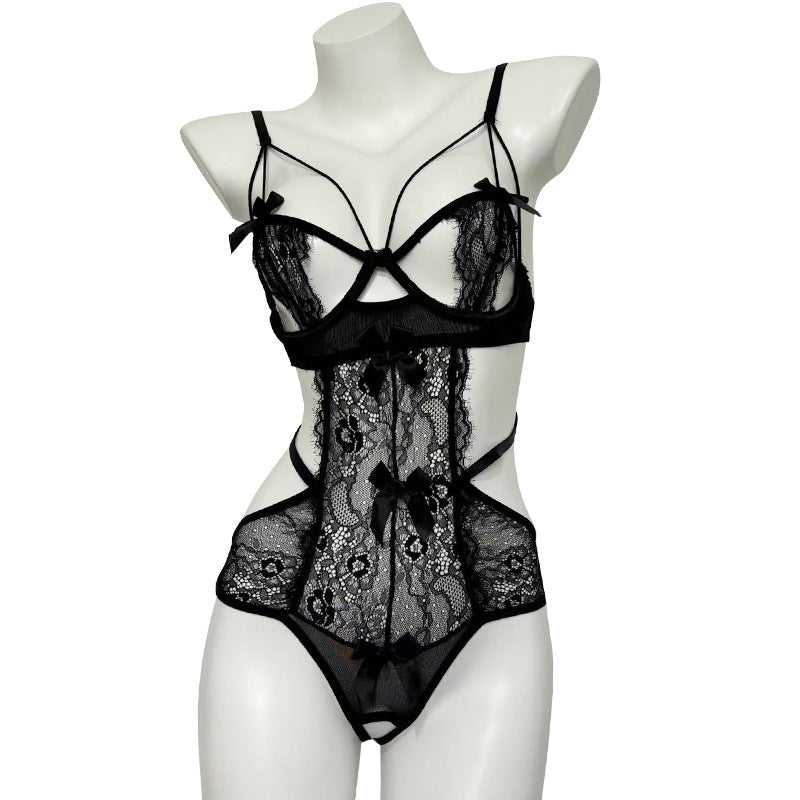 Cutout Skinny Lace Free Lingerie
