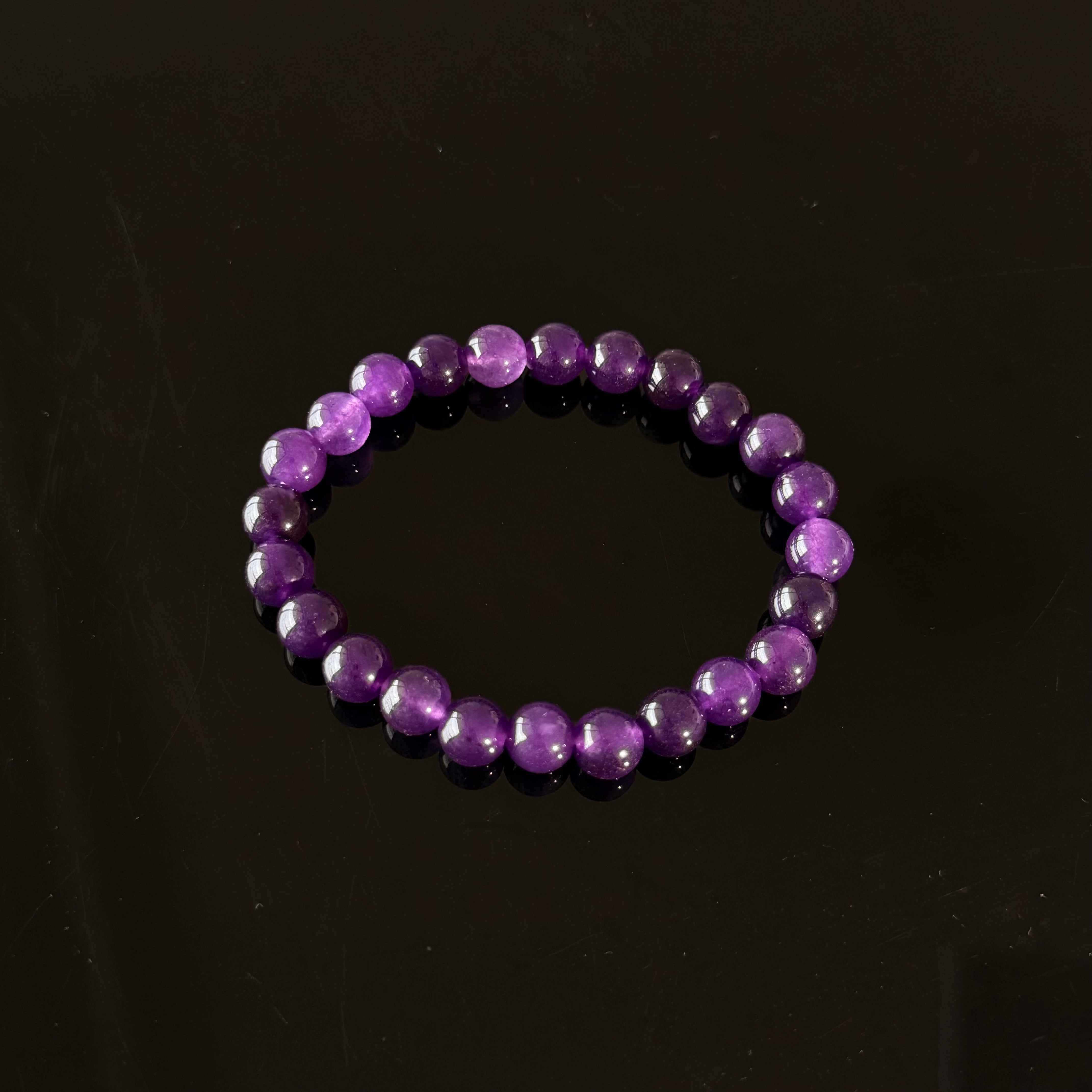 Pisces Zodiac Amethyst Bracelet – Purple Crystal Healing Bracelet with Butterfly Charm