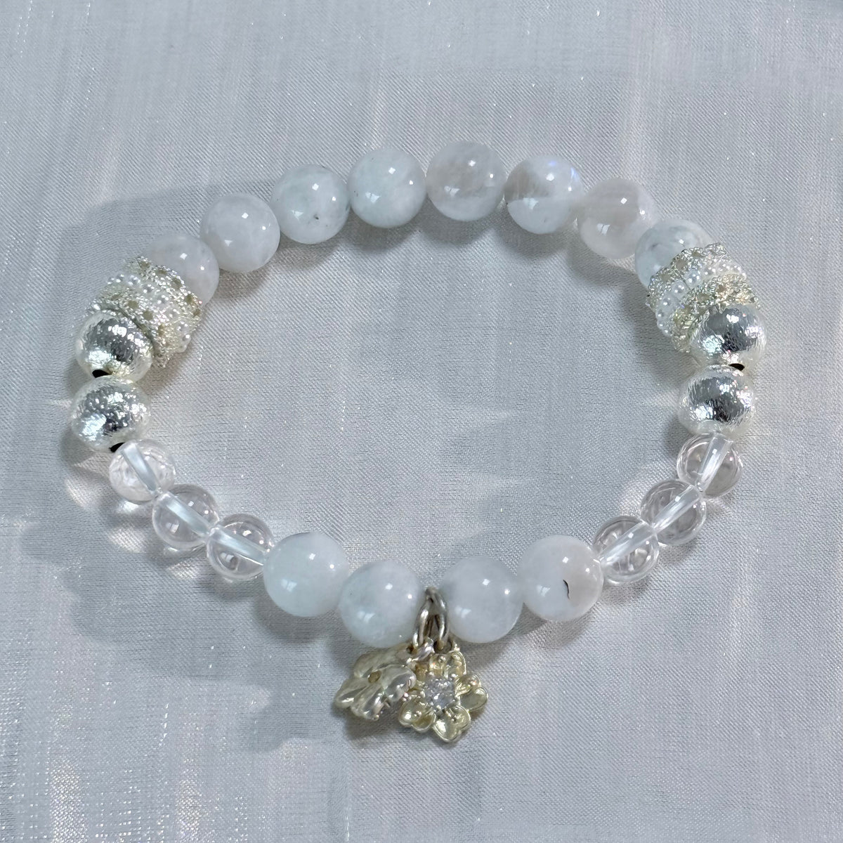 Gentle Growth Bracelet | Moonstone Clear Quartz for Soft Power & Self-Love