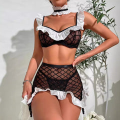 Nightclub Babe Role-playing Light See-Through Mesh Temptation Lingerie