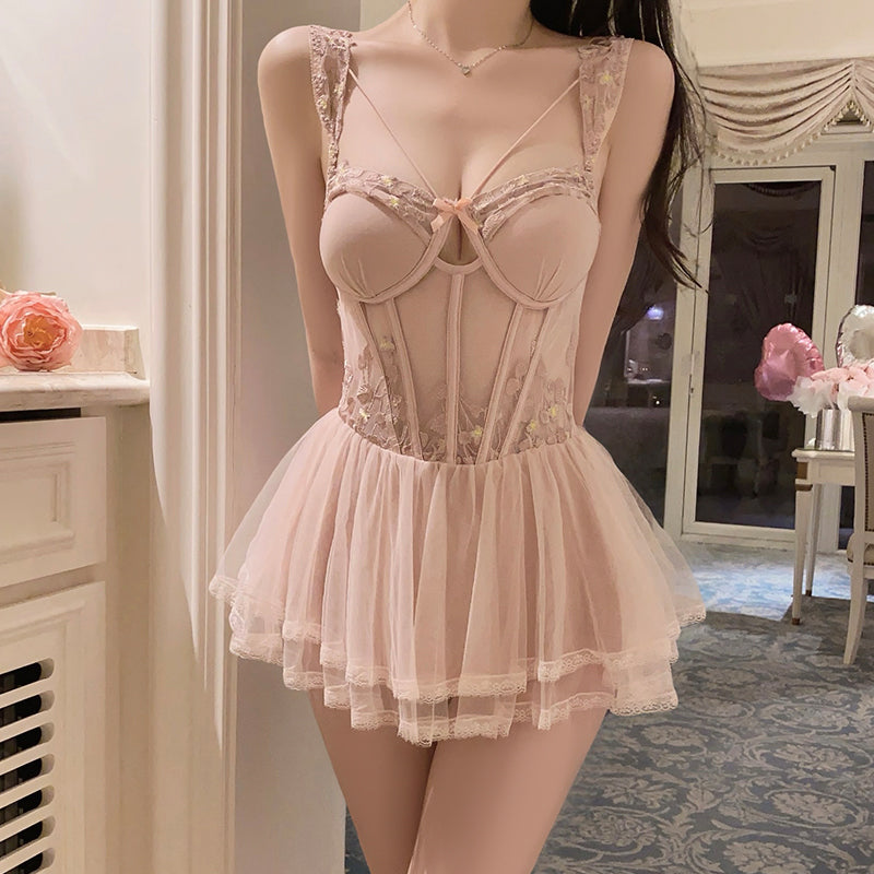 Lace Push up Chest Pad Lingerie