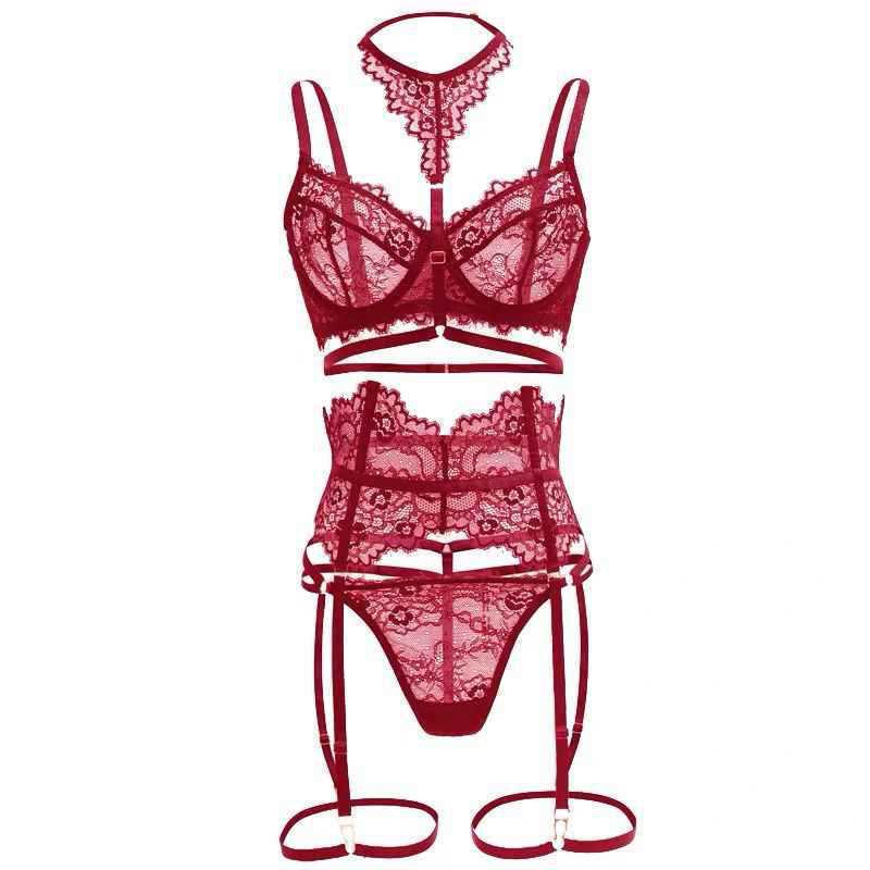 Lace Strap Neck Ring Underwear