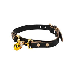 Little Bell Shape Chain Leather Collar