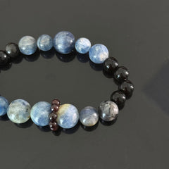 Handcrafted Bracelet featuring Kyanite, Labradorite, and Obsidian — Healing Jewelry