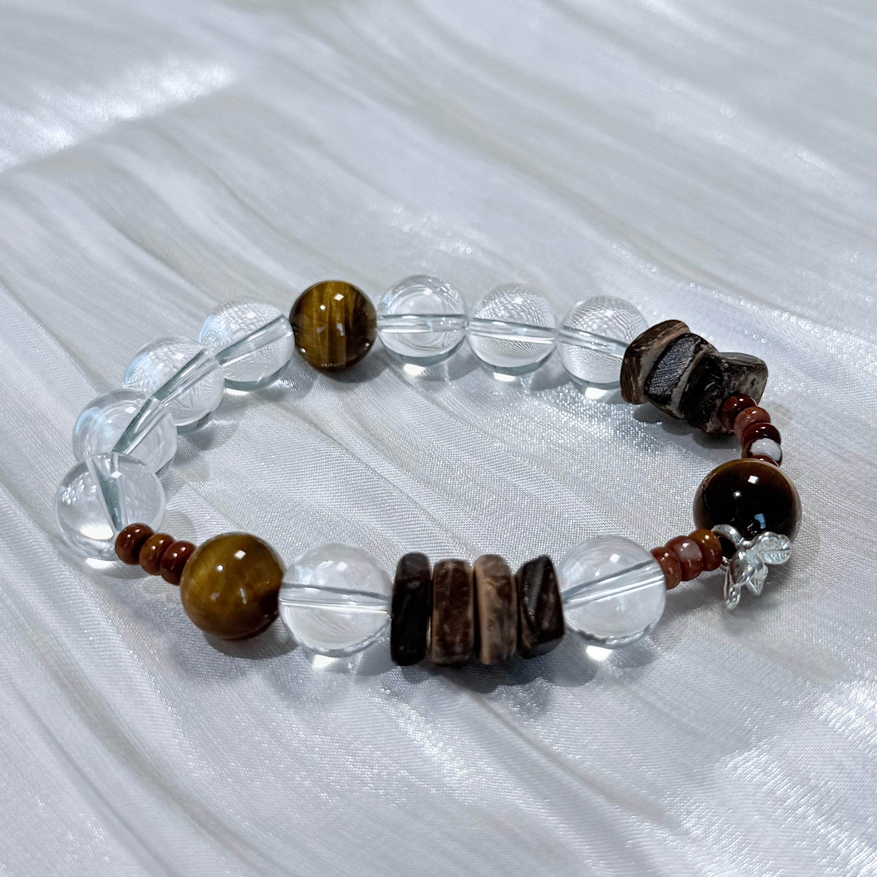 Clear Quartz & Tiger’s Eye Protection Bracelet