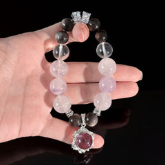 Amethyst & Black Obsidian Under the Moonlight | A Niche-Design Bracelet with an Atmospheric Vibe