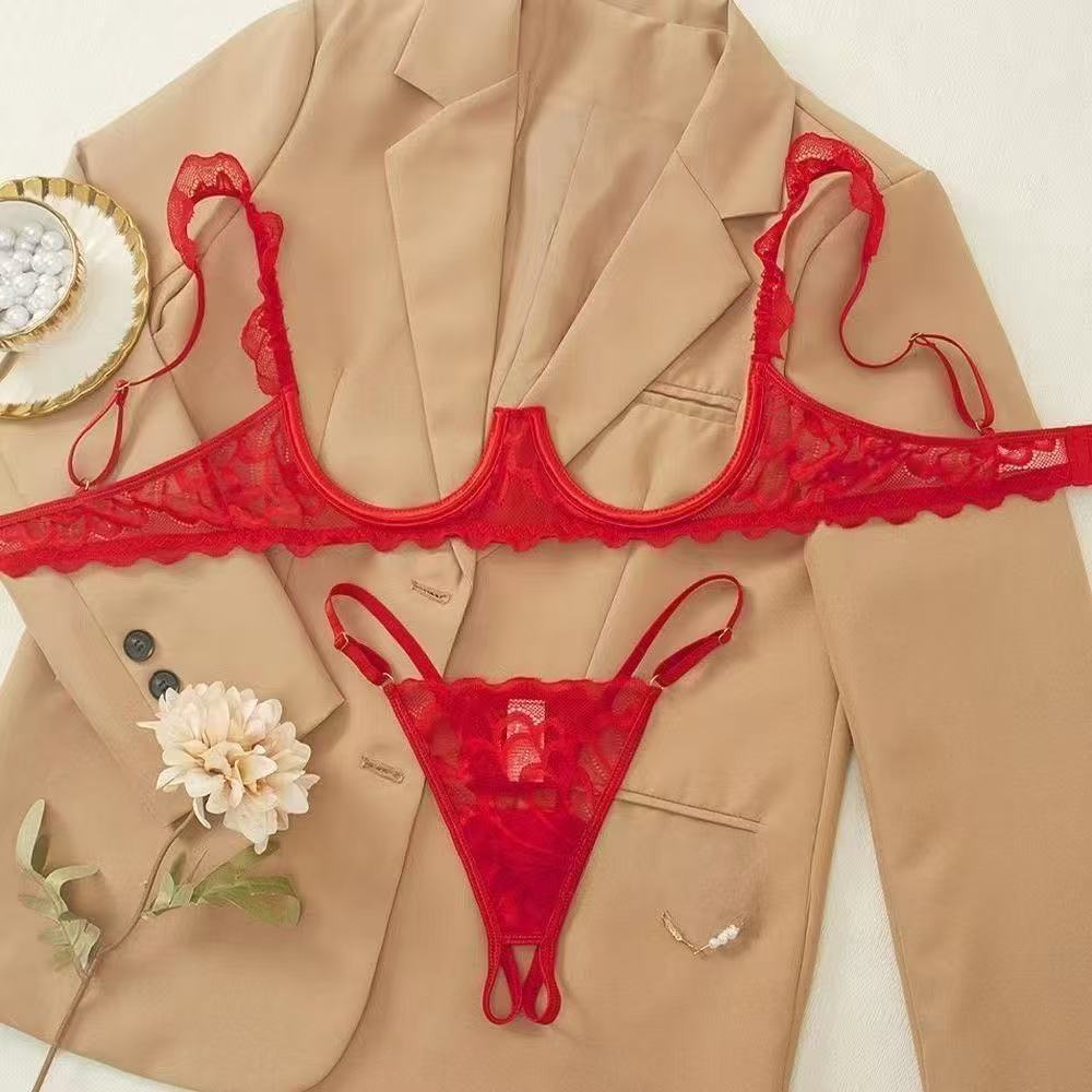 See-through Lace Bra Set