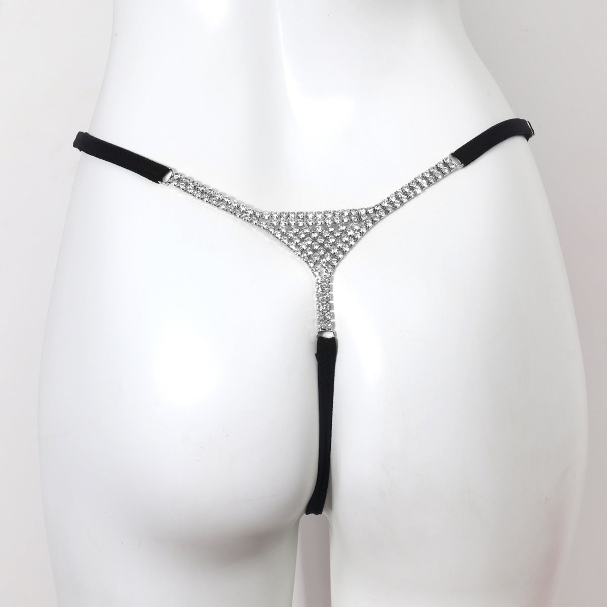 Fashionable Shining Diamond Inlaid Bikini Body Chain Accessories Thong