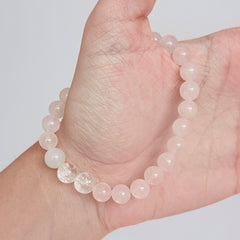 Rose Quartz & Clear Quartz Bracelet