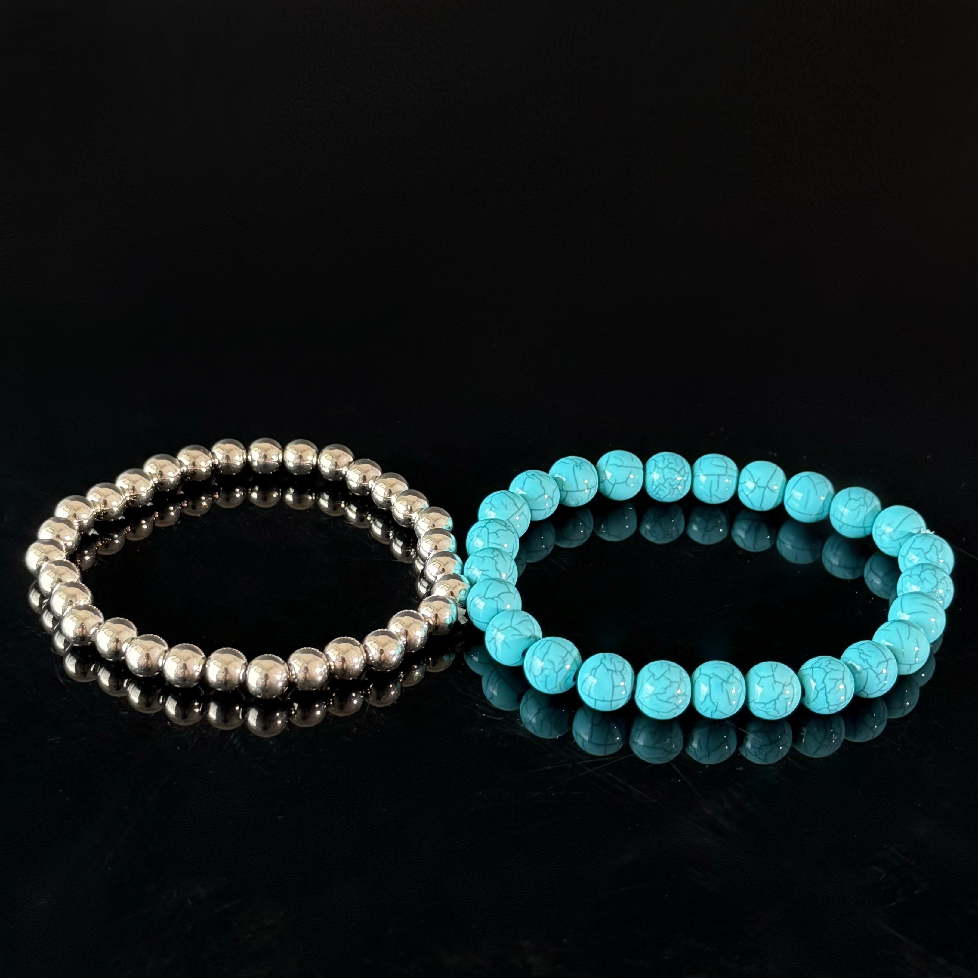 Sagittarius Zodiac Bracelet Set – Turquoise & Hematite Beaded Bracelets