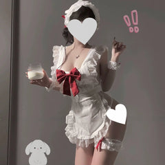 Big Bow Maid Uniform Cook Maid Cosplay Suit
