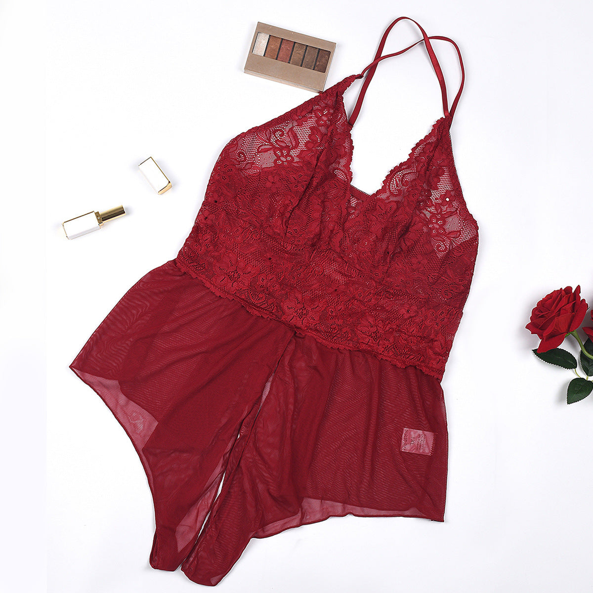 Lingerie Plus Size Jumpsuit with Perspective Opening, and Seductive Jumpsuit Set