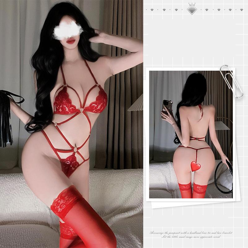 Lace Open Crotch Free Three-Point Lingerie