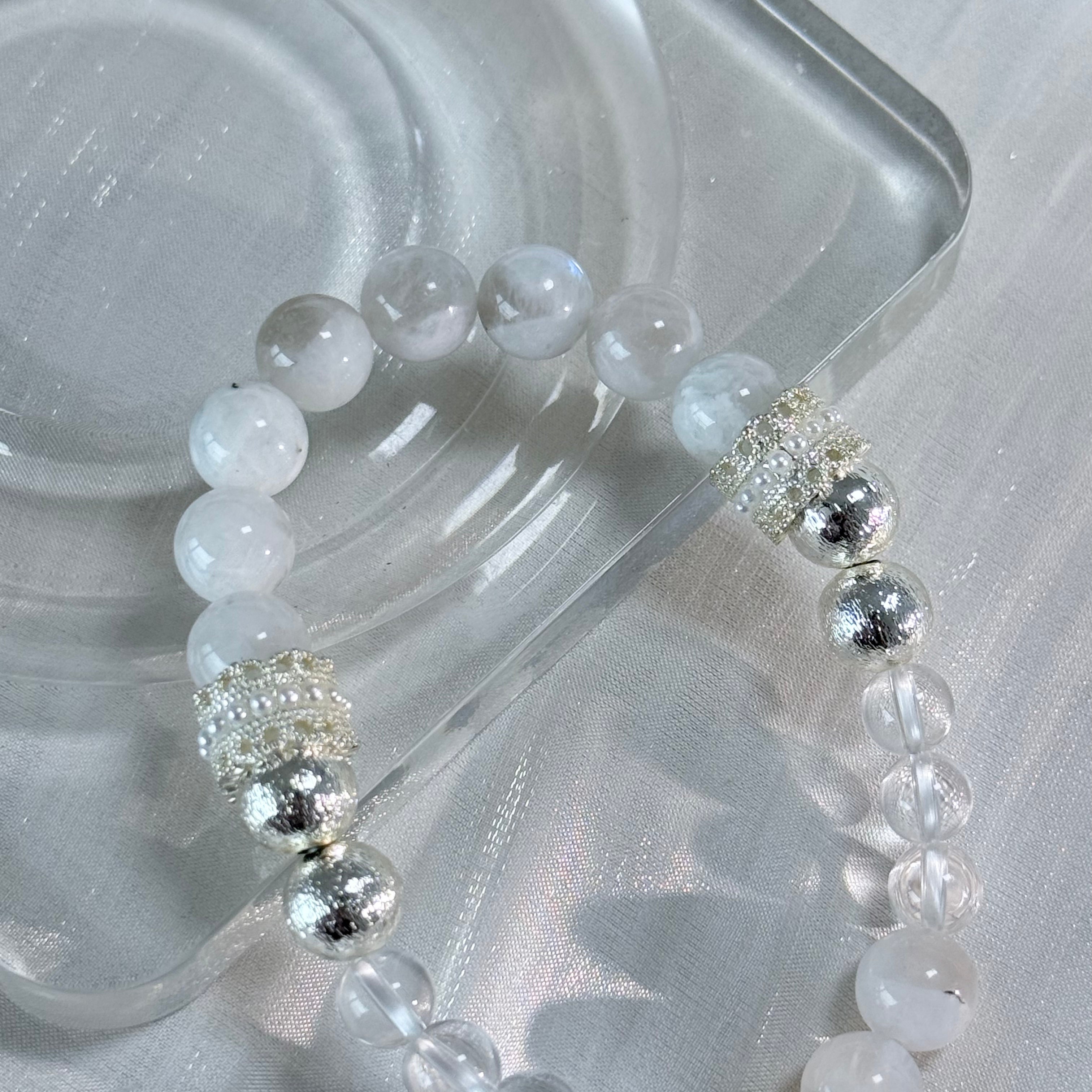 Gentle Growth Bracelet | Moonstone Clear Quartz for Soft Power & Self-Love