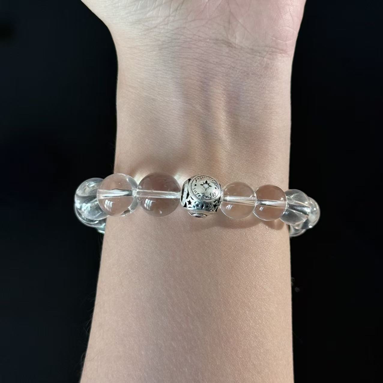 Pure Light Clear Quartz Zodiac Bracelet | Handmade Crystal Jewelry for Positive Vibes