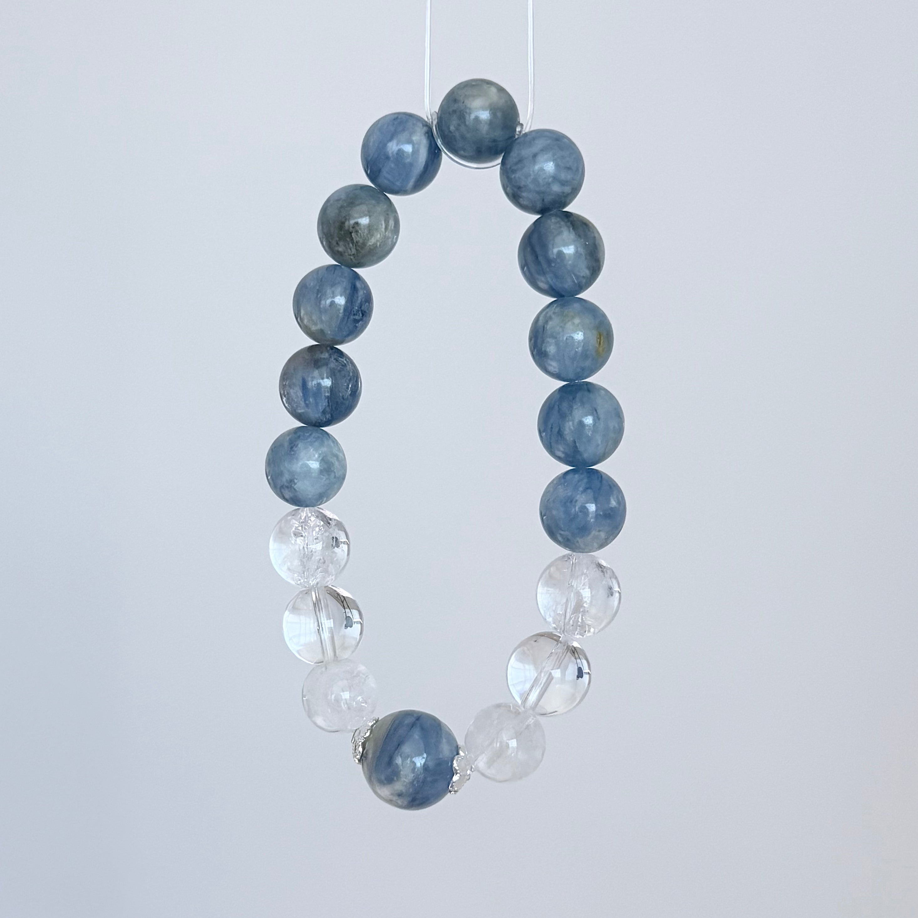 Blue Kyanite & Clear Quartz Bracelet