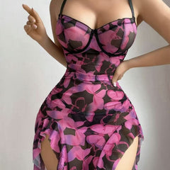 Hot Girl Butterfly Print Dress