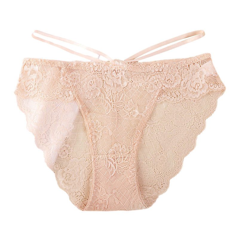 Signature Lace Thong Low Rise with Breathable Cotton Crotch