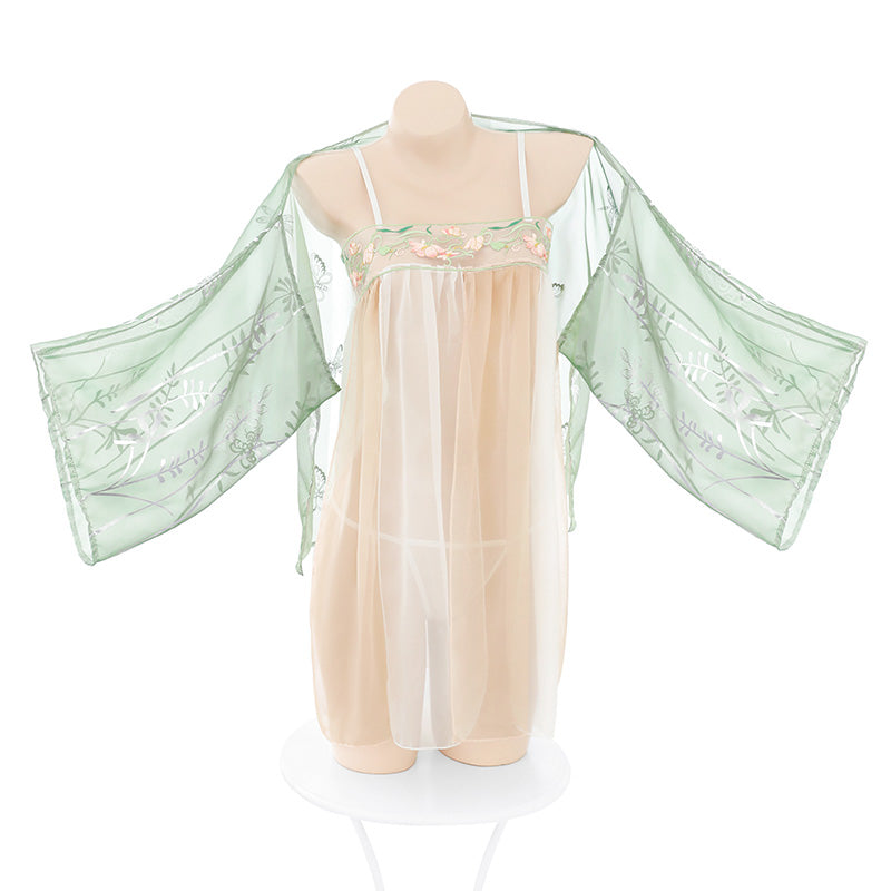 Ancient Style Chiffon Bra Pajamas Set