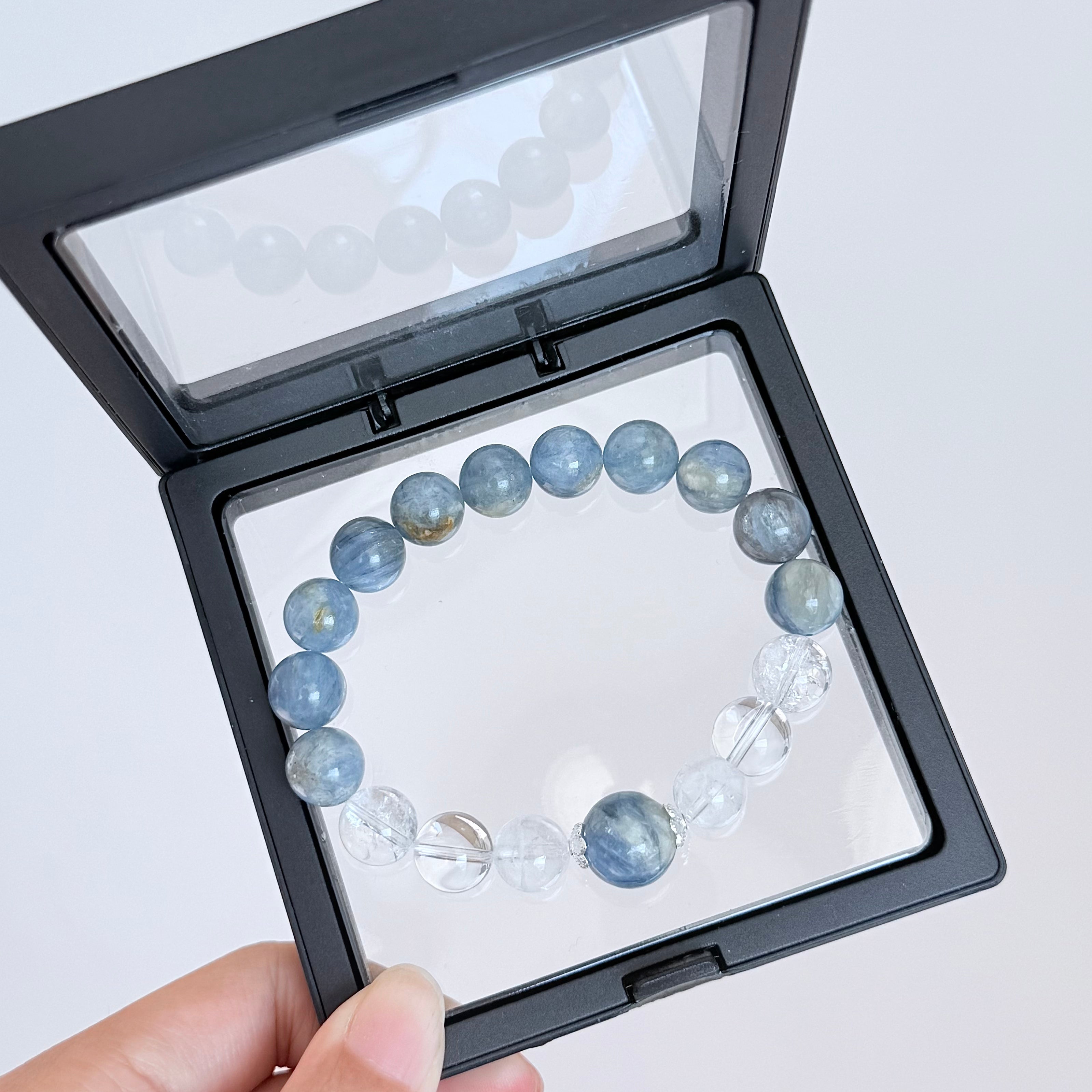 Blue Kyanite & Clear Quartz Bracelet