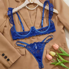 See-through Lace Bra Set